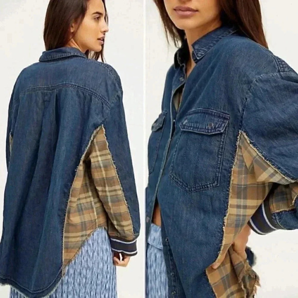 We The Free New Day Denim Button Down - Picture 1 of 3